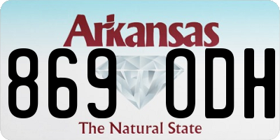 AR license plate 869ODH