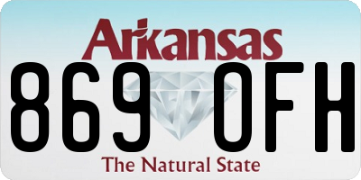 AR license plate 869OFH
