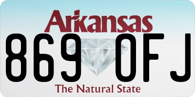 AR license plate 869OFJ