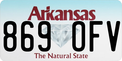 AR license plate 869OFV