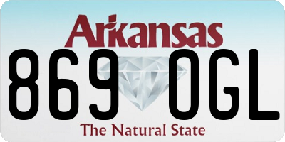 AR license plate 869OGL