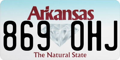 AR license plate 869OHJ