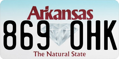 AR license plate 869OHK