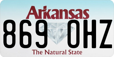 AR license plate 869OHZ