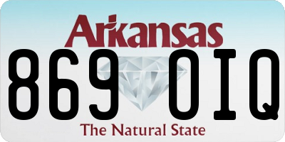AR license plate 869OIQ