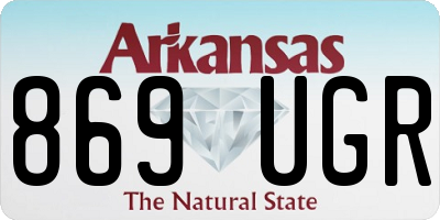 AR license plate 869UGR
