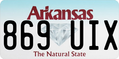 AR license plate 869UIX