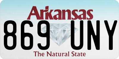 AR license plate 869UNY