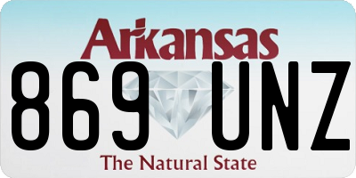 AR license plate 869UNZ