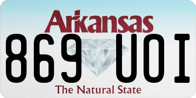 AR license plate 869UOI
