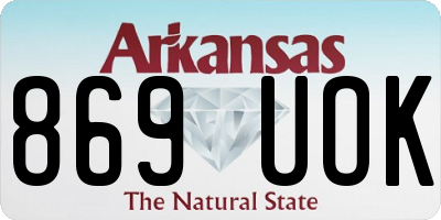 AR license plate 869UOK