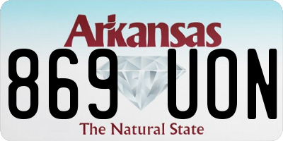 AR license plate 869UON