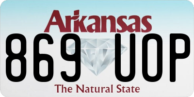AR license plate 869UOP