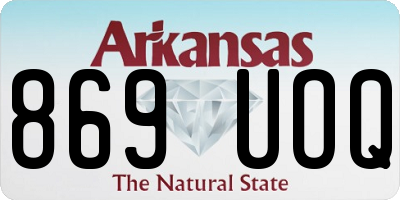 AR license plate 869UOQ