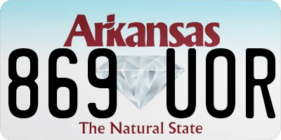 AR license plate 869UOR