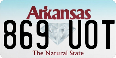 AR license plate 869UOT