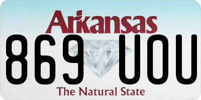 AR license plate 869UOU