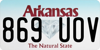 AR license plate 869UOV