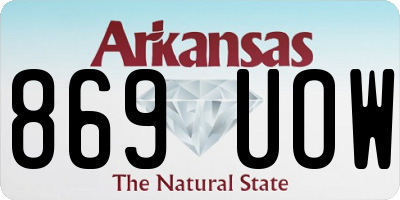 AR license plate 869UOW