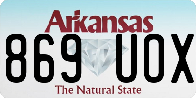 AR license plate 869UOX