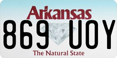 AR license plate 869UOY