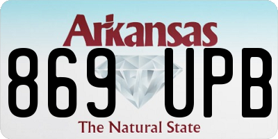 AR license plate 869UPB