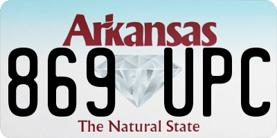 AR license plate 869UPC