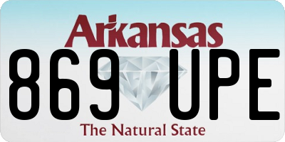 AR license plate 869UPE