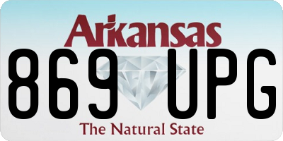 AR license plate 869UPG