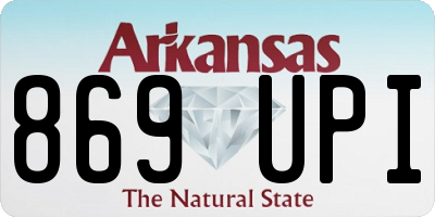 AR license plate 869UPI