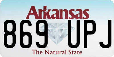 AR license plate 869UPJ