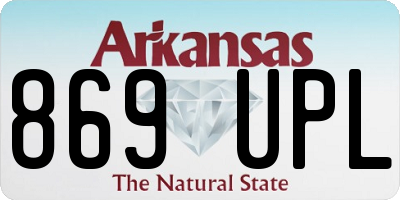 AR license plate 869UPL
