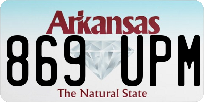 AR license plate 869UPM