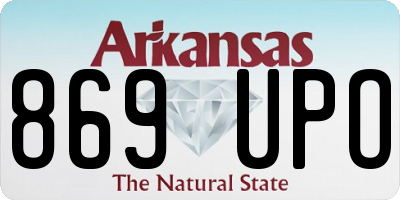 AR license plate 869UPO