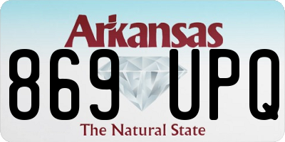 AR license plate 869UPQ