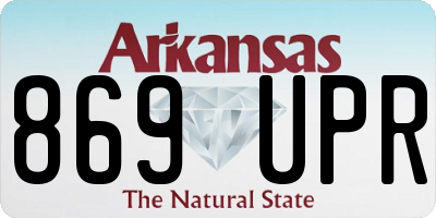 AR license plate 869UPR