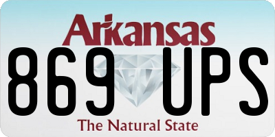 AR license plate 869UPS
