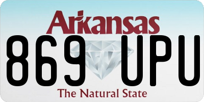 AR license plate 869UPU