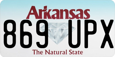 AR license plate 869UPX