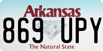 AR license plate 869UPY