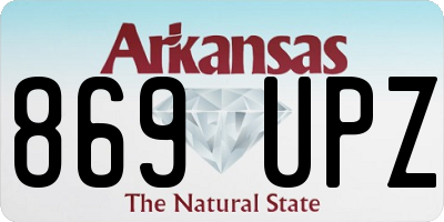 AR license plate 869UPZ