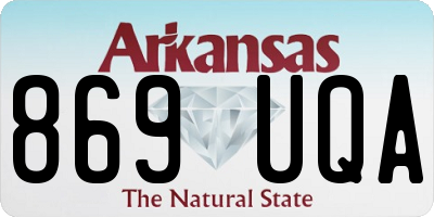 AR license plate 869UQA