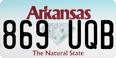 AR license plate 869UQB