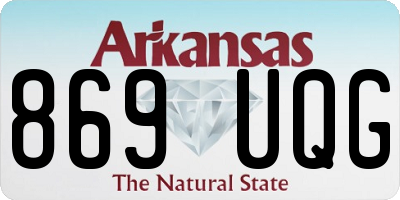 AR license plate 869UQG