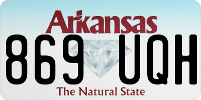 AR license plate 869UQH