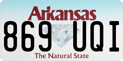AR license plate 869UQI