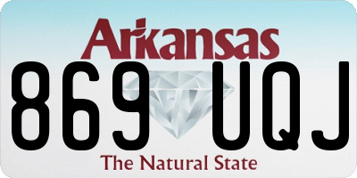 AR license plate 869UQJ