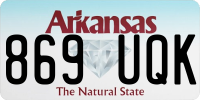 AR license plate 869UQK