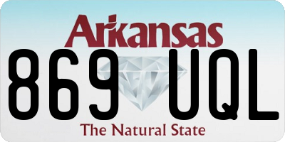 AR license plate 869UQL
