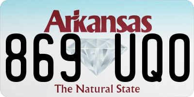 AR license plate 869UQO